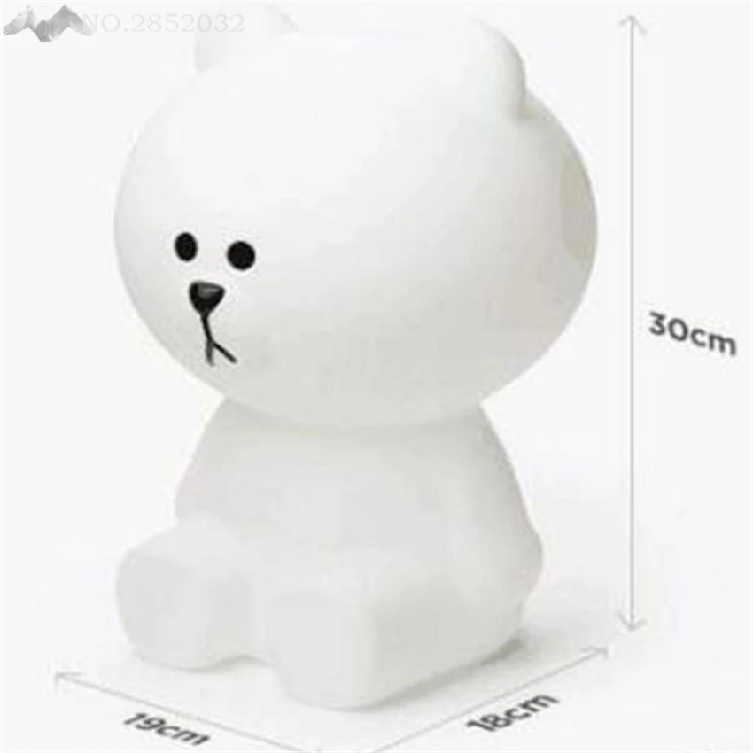 Современный милый белый плюшевый мишка Linefriend светодиодный настольный светильник s Детский подарок Ночной светильник Домашний Светильник вечерние светильники