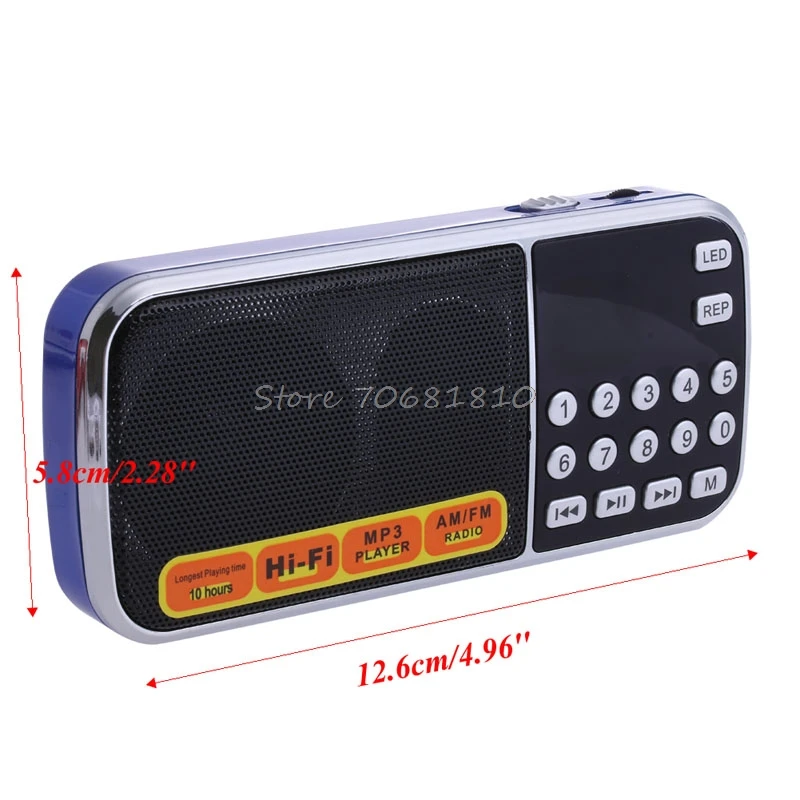 Мини ЖК ресивер цифровой fm радиоприемник USB Micro SD TF карта mp3 плеер Прямая