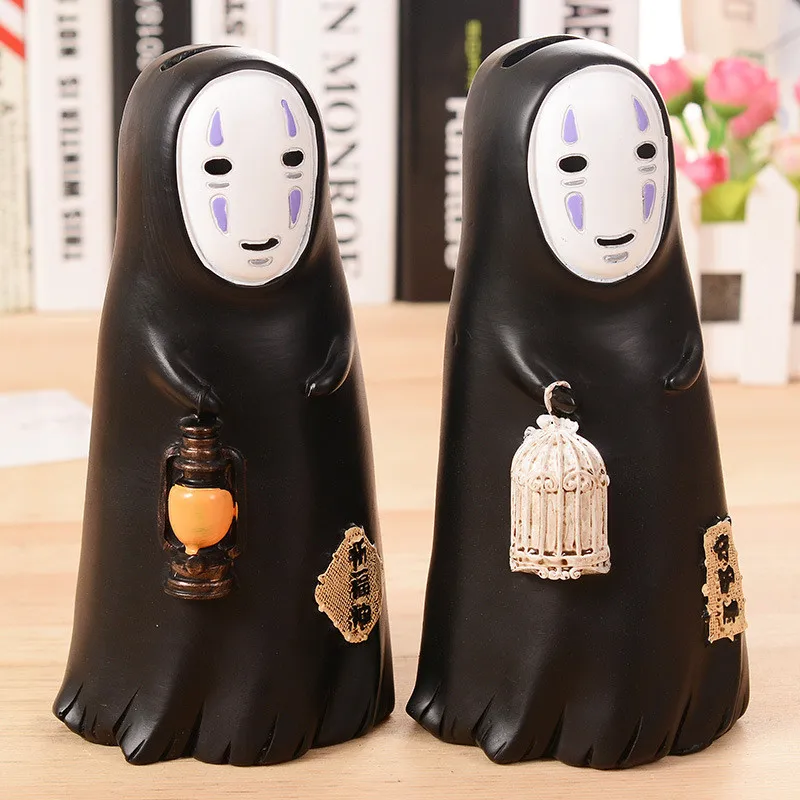 Забавный резиновый кукла MoneyBox Miyazaki Hayao унесенная спиралью без лица фигурка