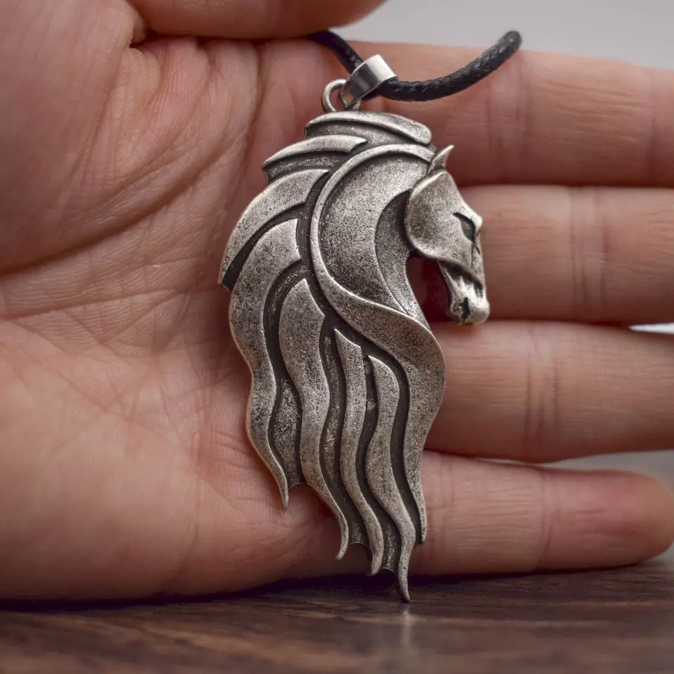 SanLan Gypsy Vanner подвеска в форме лошадиной головы талисман милое животное грива Equine