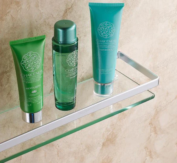 Одноярусная настенная Туалетная стеклянная полка для ванной|bathroom glass shelf|glass