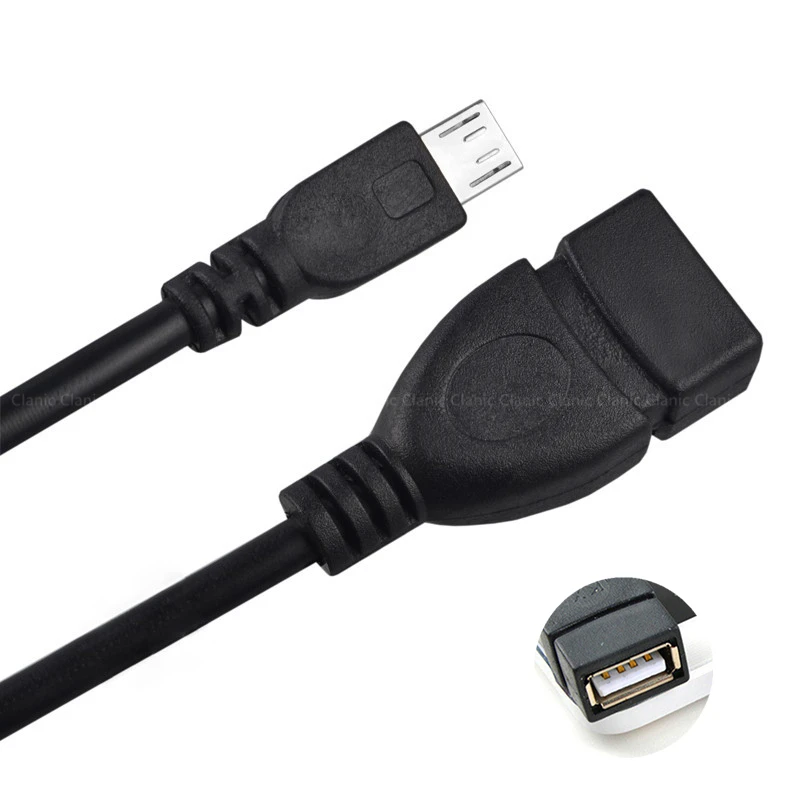 Прочный кабель Micro USB OTG многофункциональный короткий для Android адаптер 15 см
