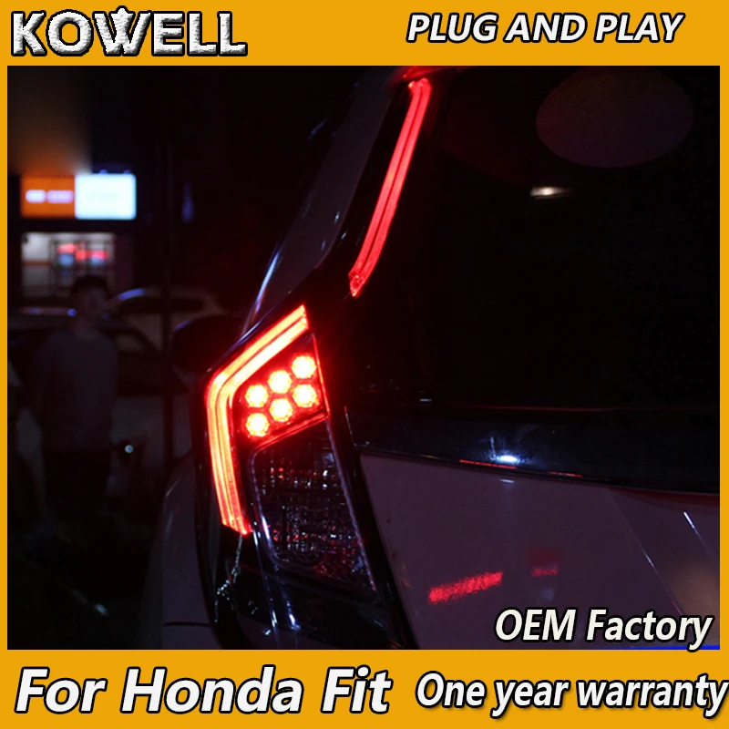 

Стайлинг автомобиля KOWELL для Honda Fit GK5 GK 5 светильник 2014-2017 в стиле RS, светодиодный фсветильник рь DRL, стоп-сигнал, желтый поворот, задний свет