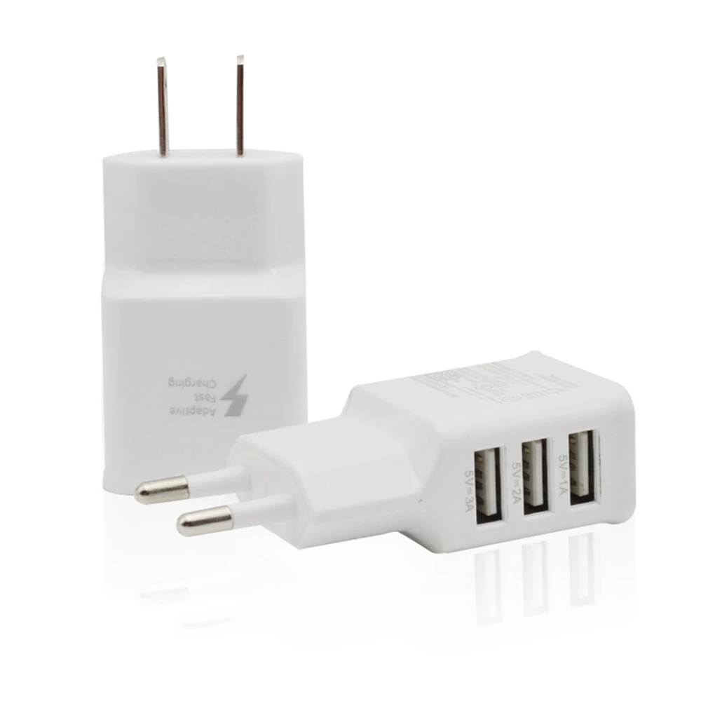 Тройное настенное зарядное устройство USB для Samsung LG Sony Moto Xiaomi Huawei OnePlus ZUK мобильный