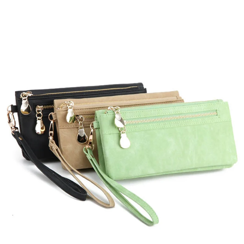 Вместительные Модные женские кошельки кошелек из полиуретановой кожи женский