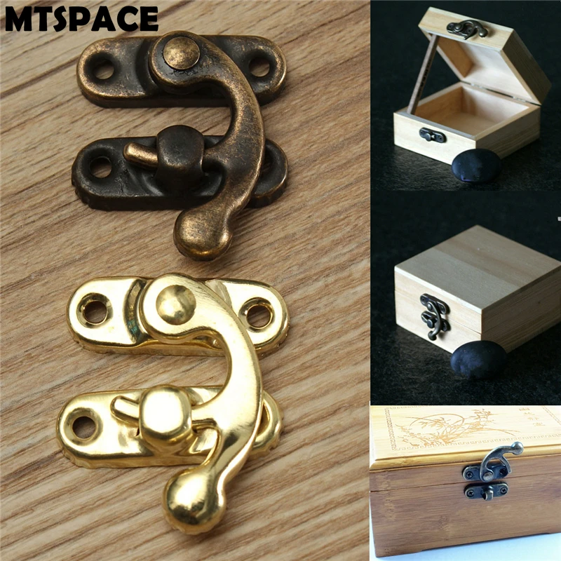 Маленький античный металлический замок MTSPACE 12 шт. изогнутая пряжка застежка