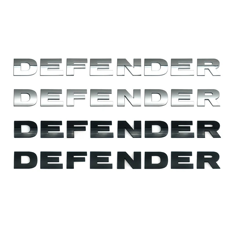 Глянцевый черный авто аксессуары Defender 90 110 Передняя Задняя буквы знак автомобиля стикер