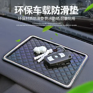 car phone holder organizer anti skid pad wholesale carro acessorio pra celular acrylic nonslip phone mat car decoration 1pc free global shipping
