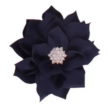 

Free Shipping 100pcs Hair Accessories Chic Artificial Fabric Flowers Hair Clip Navy