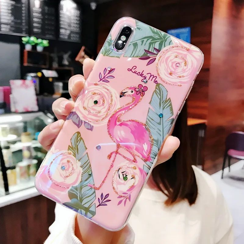 Роскошный блестящий чехол со стразами для iPhone XS MAX XR 6 6s 7 8 Plus X чехлы с изображением