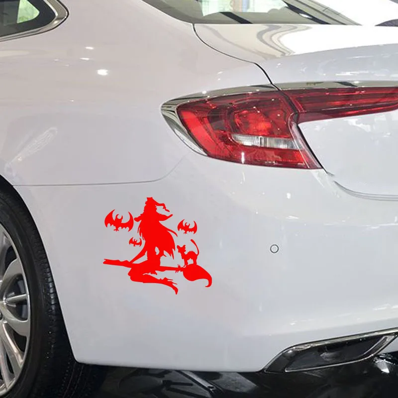Стильные виниловые наклейки для автомобиля 15*13 4 см Стикеры с изображением ведьмы