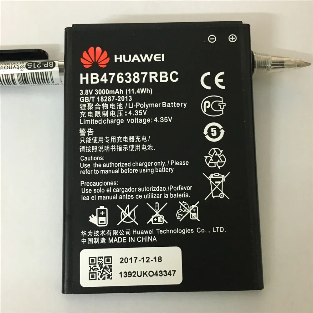 Оригинал для Huawei HB476387RBC литий ионный аккумулятор телефона Honor 3X G750 B199 3000