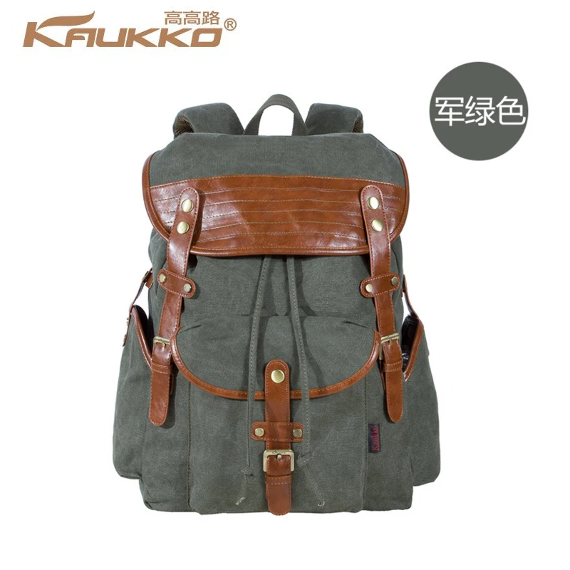 Модная парусиновая кожа Винтаж рюкзак Школьные ранцы | Багаж и сумки