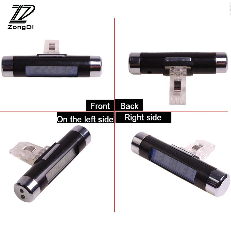 1 Автомобильный термометр для выпускного воздуха электронные часы с синей