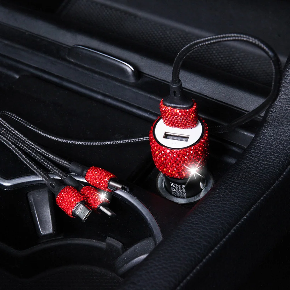 Мини портативное автомобильное зарядное устройство с двумя usb портами 5 в 2 1 А
