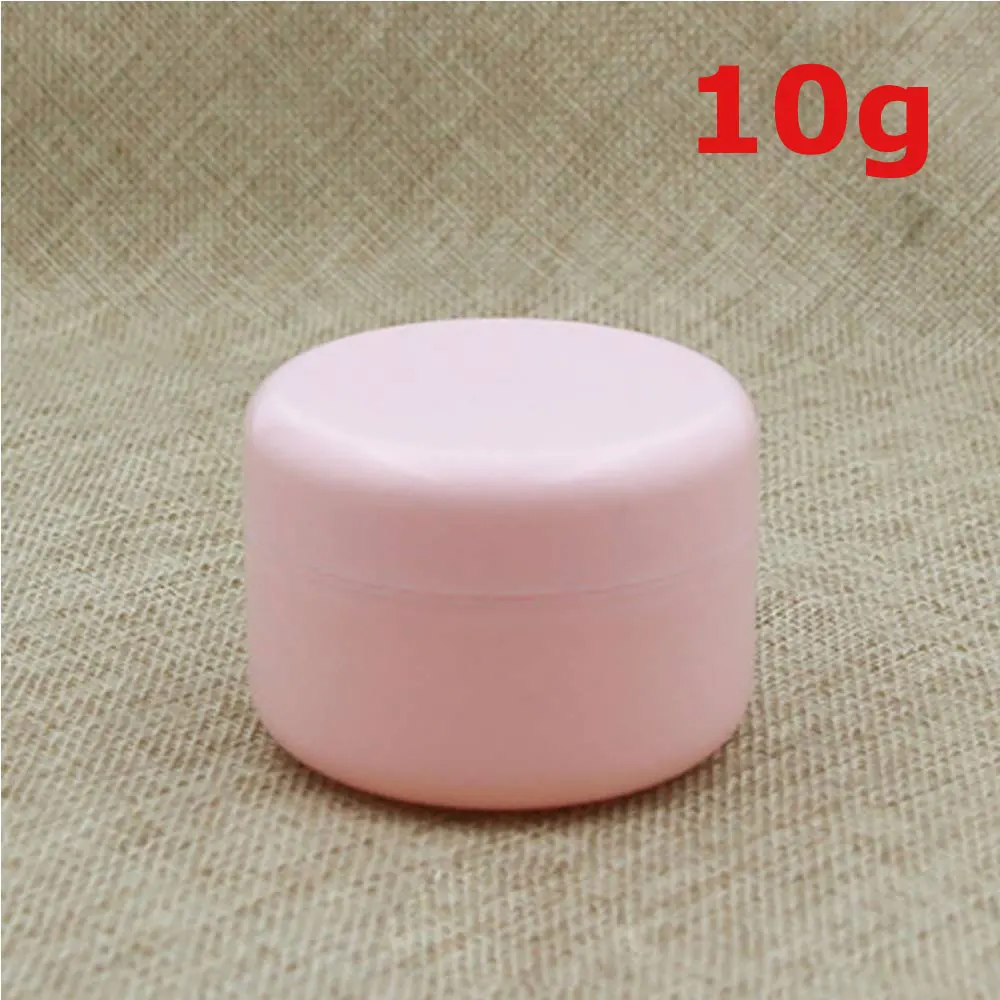 Pink x 10g 10 шт. для пробников пустой контейнеры банки горшки бутылки с крышками Обложка Чехлы для крема для лосьона, косметики косметика масла губ Бальзамы пигменты - Цвет: Pink x 10g