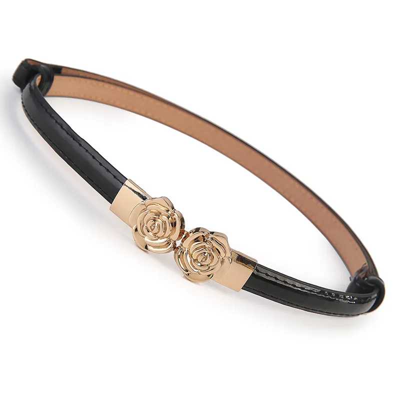 style 5 black Хит, женские ремни из искусственной кожи, модные женские ремни, черный цветок, пряжка, пояс, высокое качество, лакированная кожа, пояс, платье - Цвет: style 5 black