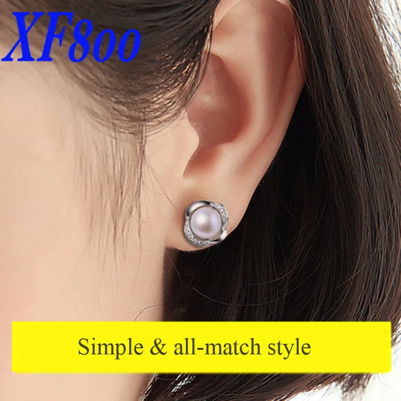 Женские жемчужные серьги XF800 модные пусеты 8 9 мм E1062|earrings for|earrings for womenearrings earring |