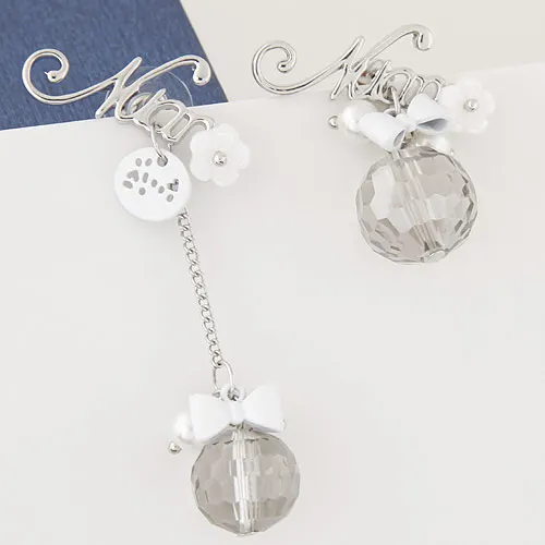 Новые модные крупные асимметричные серьги с кристаллами|letter earrings|earrings womenearrings