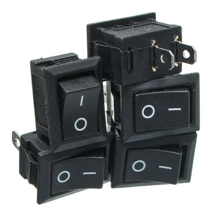 5 шт. 15*21 Мини Переключатель 6A 10A 250V KCD1 101 2Pin оснастки кнопка вкл/выключения