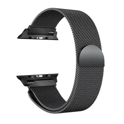 Black Миланская петля, ремешок для Apple watch, 42 мм, 38 мм, версия соединяющий ремешок браслета Магнитный регулируемый ремешок для Apple Watch, версии Series4 на возраст 1, 2, 3, 40 мм 44 мм - Цвет: Black