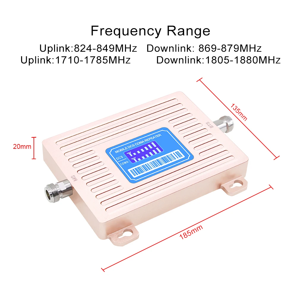 ЖК-дисплей CDMA 850 DCS 1800 МГц двухдиапазонный ретранслятор GSM 2G 3G 4G LTE усилитель для