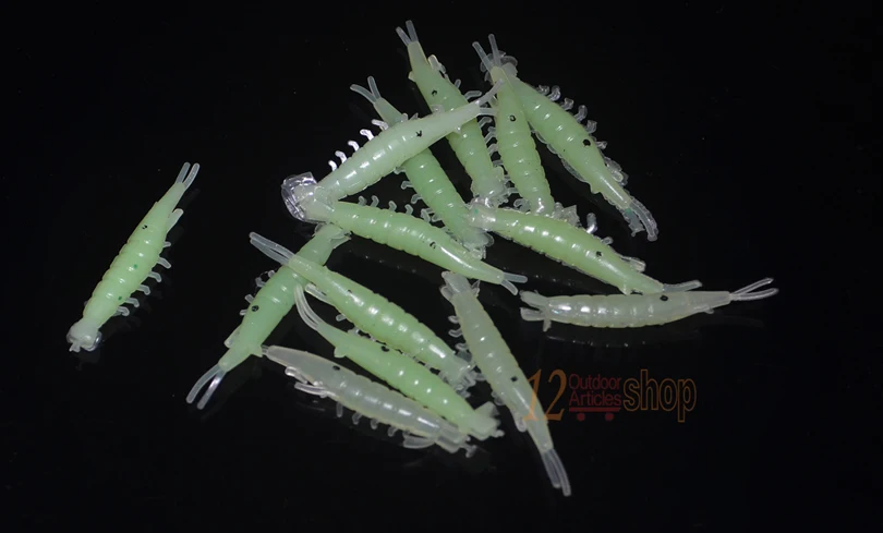 MNFT 300 шт./лот искусственная поддельная приманка светящаяся креветка для ловли