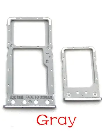 Gray Слот для считывания sim-карт для Xiaomi Redmi 6 6A запасные части - Цвет: Gray