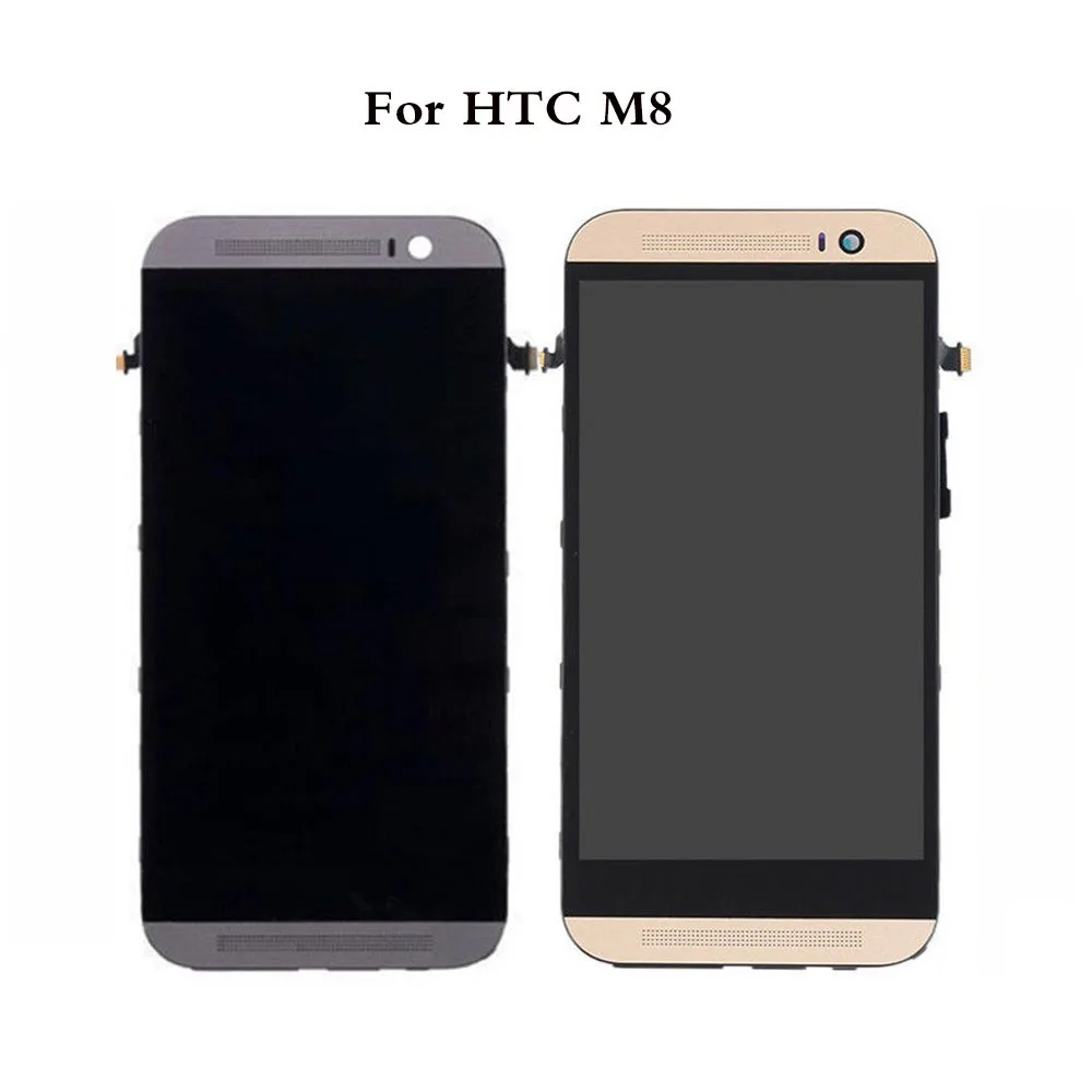 5 0 дюймовый ЖК-дисплей с рамкой для htc One M8 сенсорным экраном дигитайзер Запасные