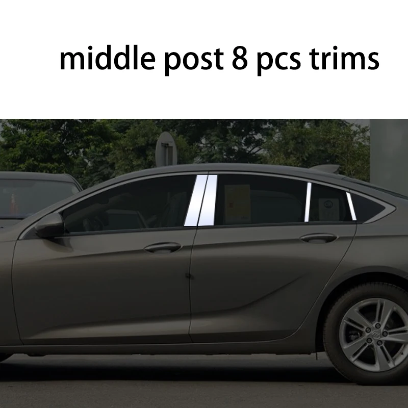 8 pcs trims 2 Lsrtw2017 304 нержавеющая сталь окна автомобиля планки для buick regal Opel Insignia Vauxhall Insignia Holden Commodore - Название цвета: 8 pcs trims 2