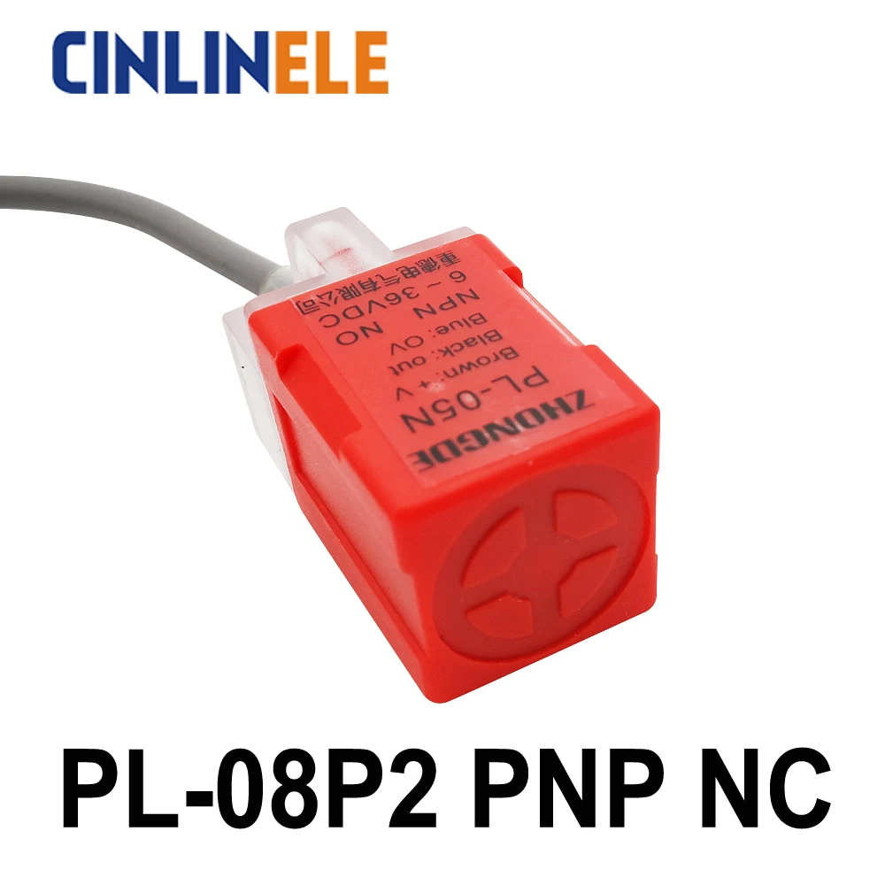 PL-08P2 8 мм Измерение постоянного тока PNP NC Cube shell для индуктивного экрана type датчик