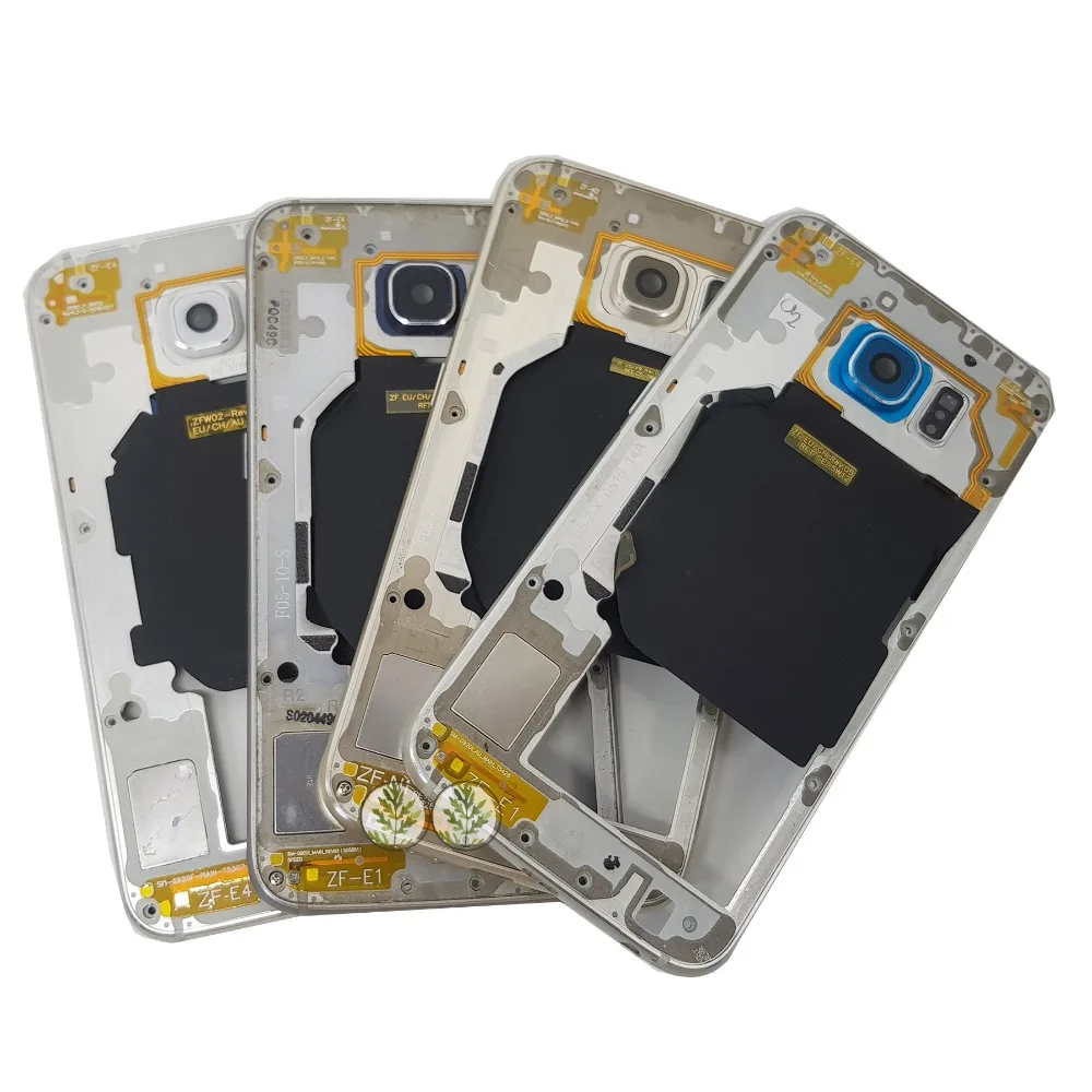 BINYEAE средняя рамка Корпус Шасси+ объектив камеры для samsung Galaxy S6 G920 G920F G920I G920W8 G920A G920T G920P G920R4