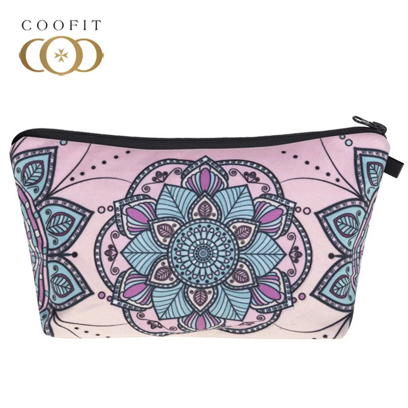 Косметичка Coofit для женщин и девушек модная сумочка косметики с 3D принтом мандалы
