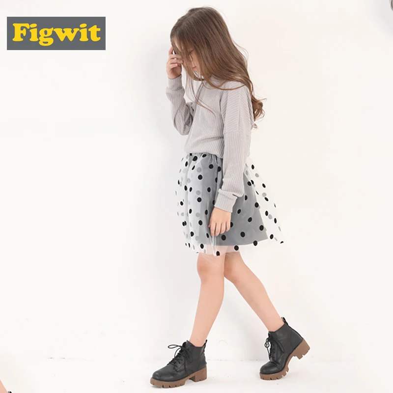 Figwit/весенне-осенний комплект детской одежды с длинными рукавами для девочек 2