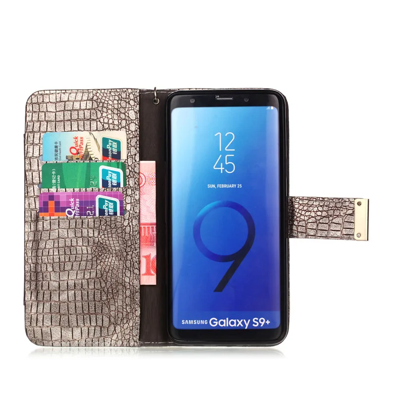 Wekays для samsung S9 Plus бизнес крокодил кошелек из змеиной кожи кожаный чехол для Fundas samsung Galaxy S9 Plus чехол S9 Plus