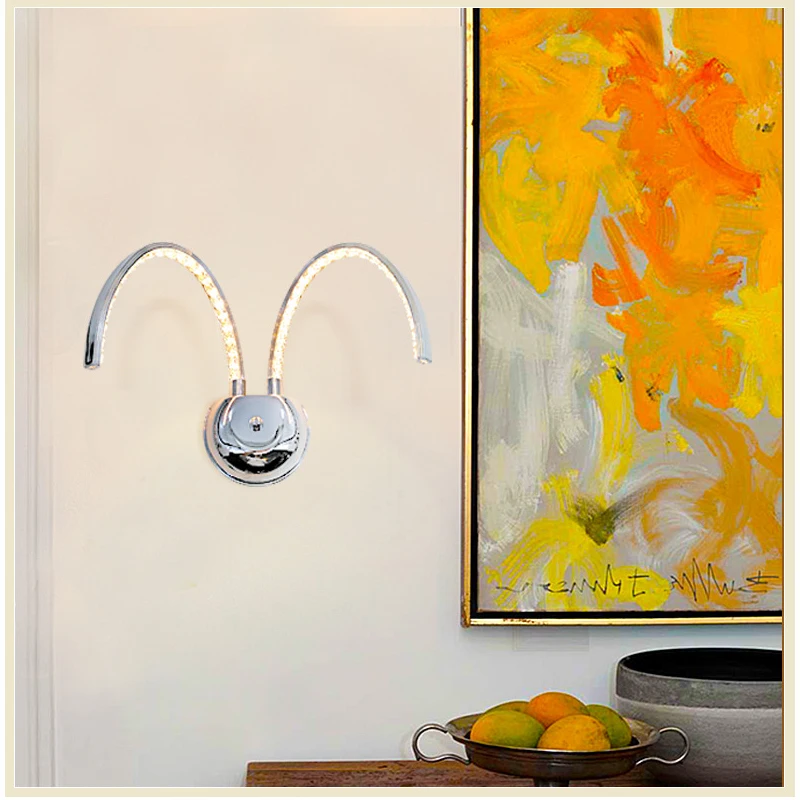 Современные светодиодные k9 хрустальные Настенные светильники для спальни