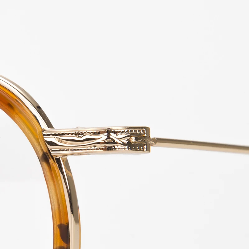 Ацетатные металлические женские очки с диоптриями круглые большие Роскошные