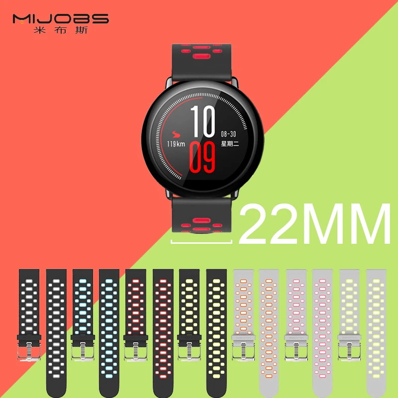 Цветной силиконовый ремешок для amazfit Xiaomi Amazfit Bip сменные Смарт-часы спортивные
