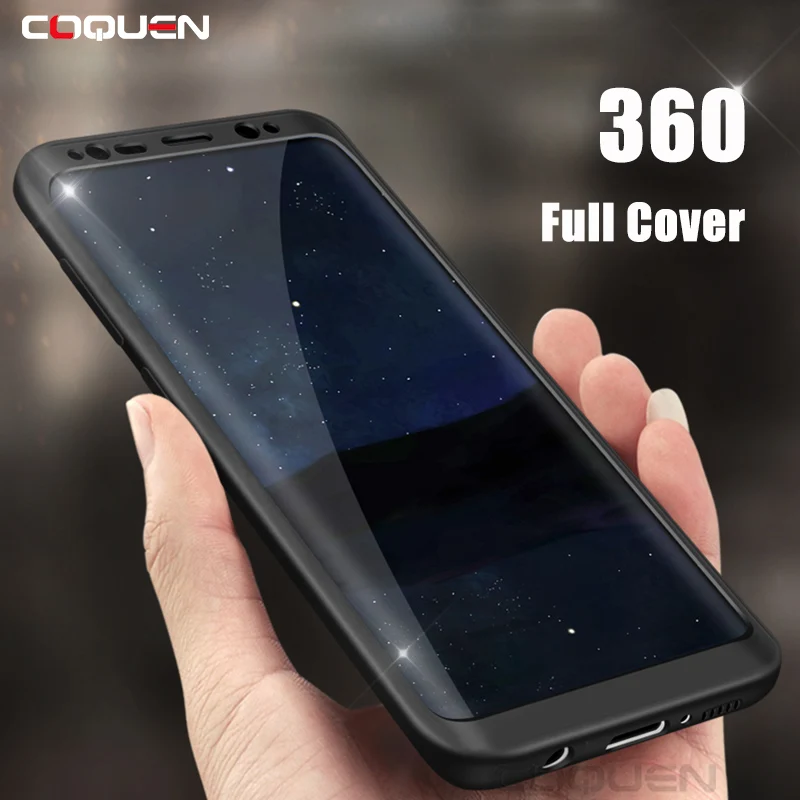 COQUEN 360 Full Cover Shockproof Phone Case For Samsung Galaxy S7 Edge S6 Body S8 Note 8 9 S9 Plus On |