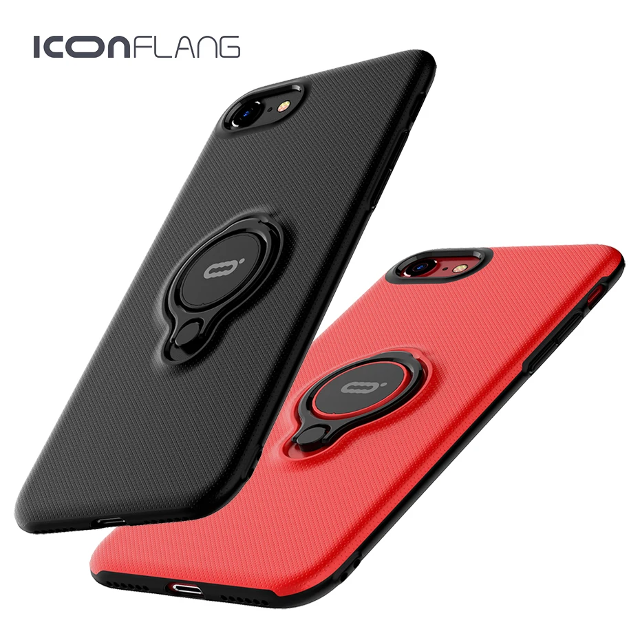 Luxury Shockproof Phone Case For iPhone 7 Plus Magnetic Ring Stand Protective Cover Cases With Holder |