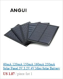 2, 3, 3,5, 4,5, 5, 6, 10 Вт, солнечное зарядное устройство, Bluetooth, динамик, Powerbank, цифровая камера, 5 В, USB выход, солнечная панель, 6 в