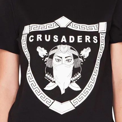 HYT112 Summer Female Clothing Tops Casual CRUSADERS Print Women's T shirt Short Sleeve O Neck Slim Cotton Tee Tshirt|t-shirt maker|t-shirt