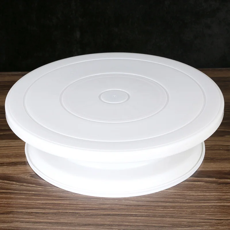 28 см кухонный торт глазировка вращающаяся Поворотная тортовница подставка белый