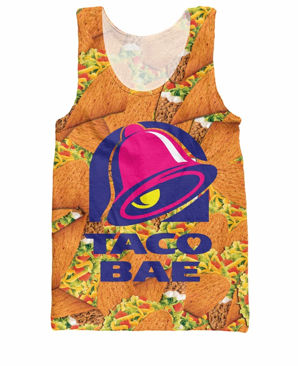Майка Taco Bae Мужская/женская с 3D-принтом стильная безрукавка Джерси модная одежда