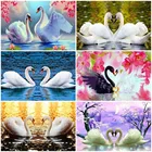 Картина для алмазной вышивки с изображением лебедя