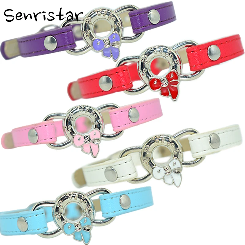 Ошейники для питомцев из искусственной кожи щенков эластичный регулируемый