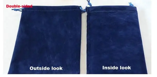 12x15 cm DOUBLE Sided Drawstring Velvet Bags For Jewellery Jewelry Pouches Christmas Packaging Gift Bag With Flannel Ribbon | Украшения и