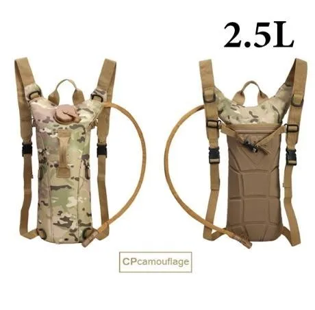 Molle военный тактический рюкзак для воды, сумки для велоспорта, походов на открытом воздухе, походов, охоты, сумка для воды, рюкзак для альпинизма - Цвет: 2.5L CP
