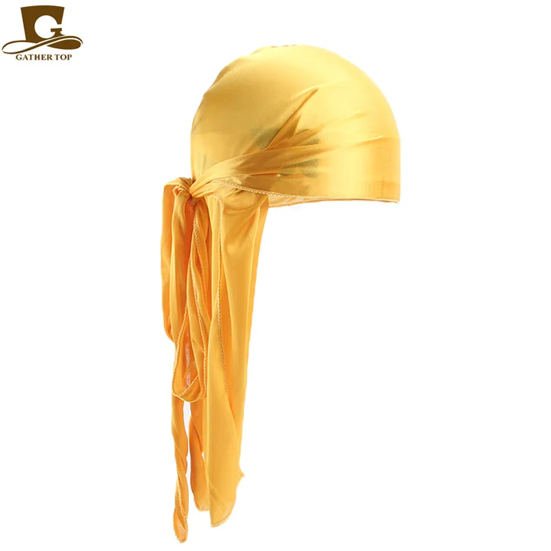 20 шт./лот оптовая продажа шелковая Шапка-шарф с длинным хвостом Durag Мужская