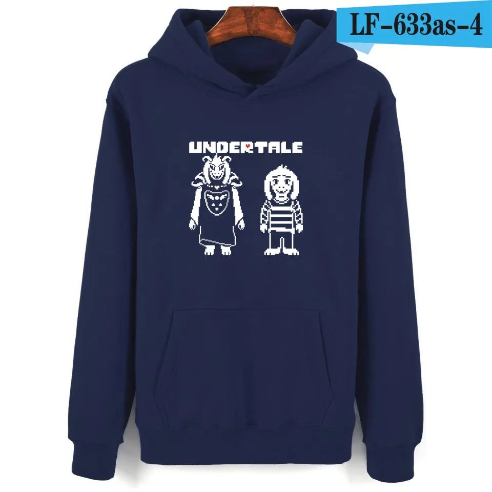 LUCKYFRIDAYF XXS-4XL 5 видов, 4 цвета, женские/мужские толстовки с капюшоном с персонажами «Сказки подземелья» undertale худи и толстовки с капюшоном с персонажами «Сказки подземелья» для мужчин - Цвет: navy blue